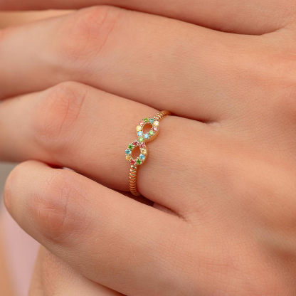 Star Mom Dainty Infinity Symbol Ring