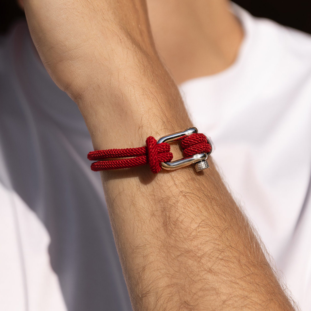 Stronger Than Stroke Red Rope Bracelet