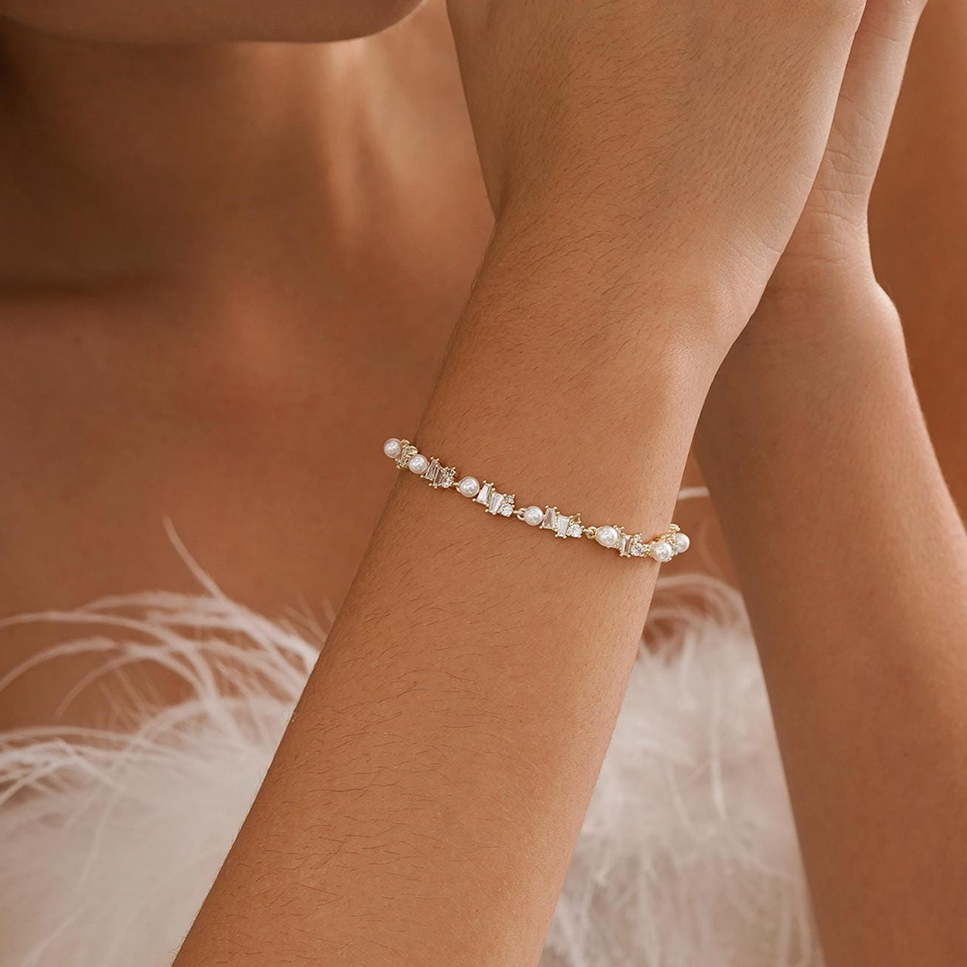 Father's Day Gift Minimalist Pearl Bracelet