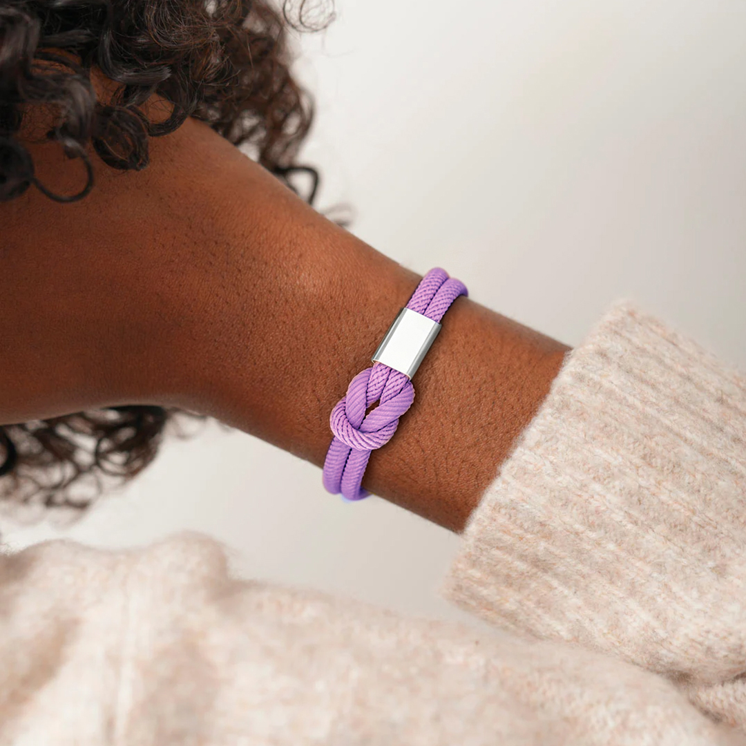 Alzheimer Dementia Awareness Purple Knot Bracelet
