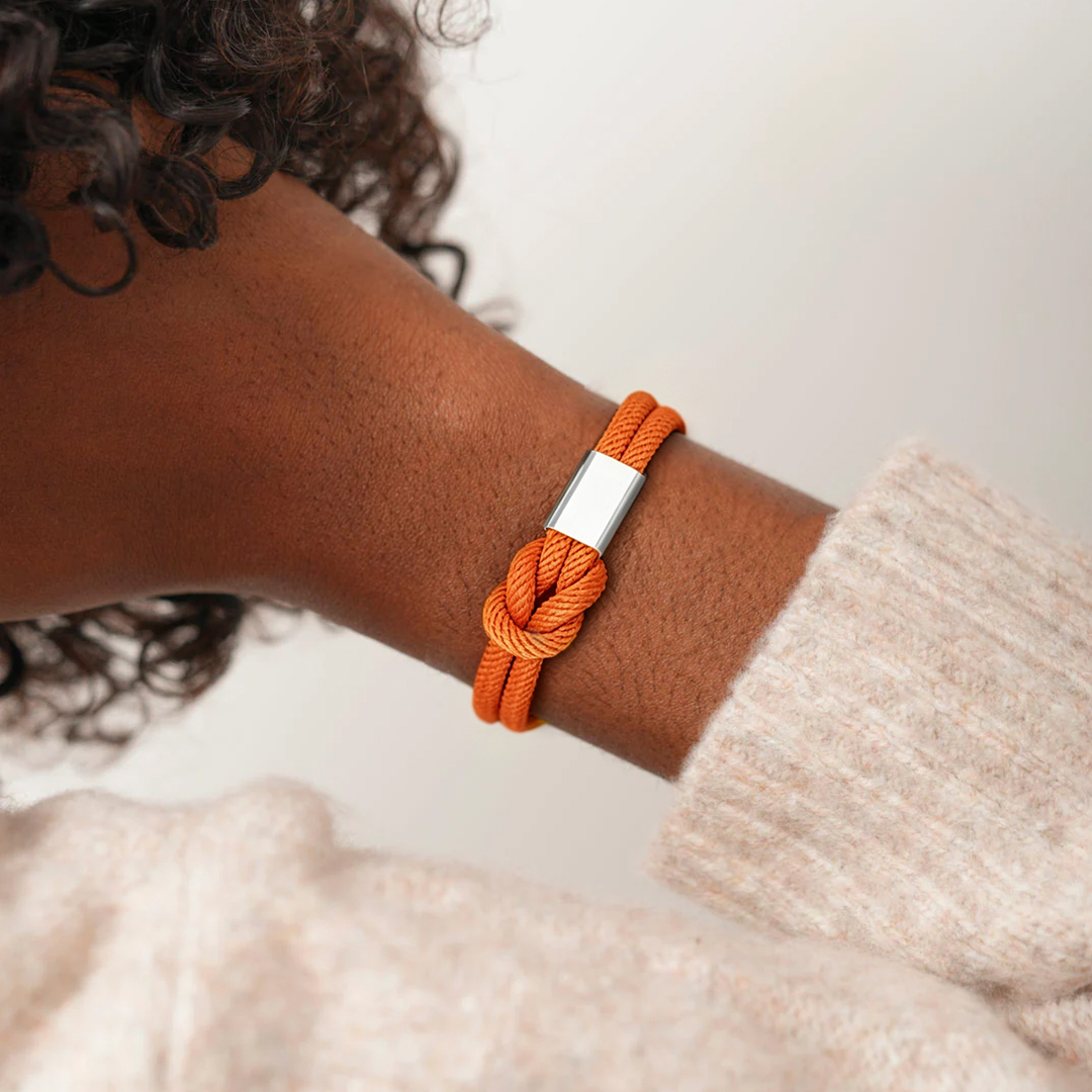 Multiple Sclerosis Awareness Orange Knot Bracelet