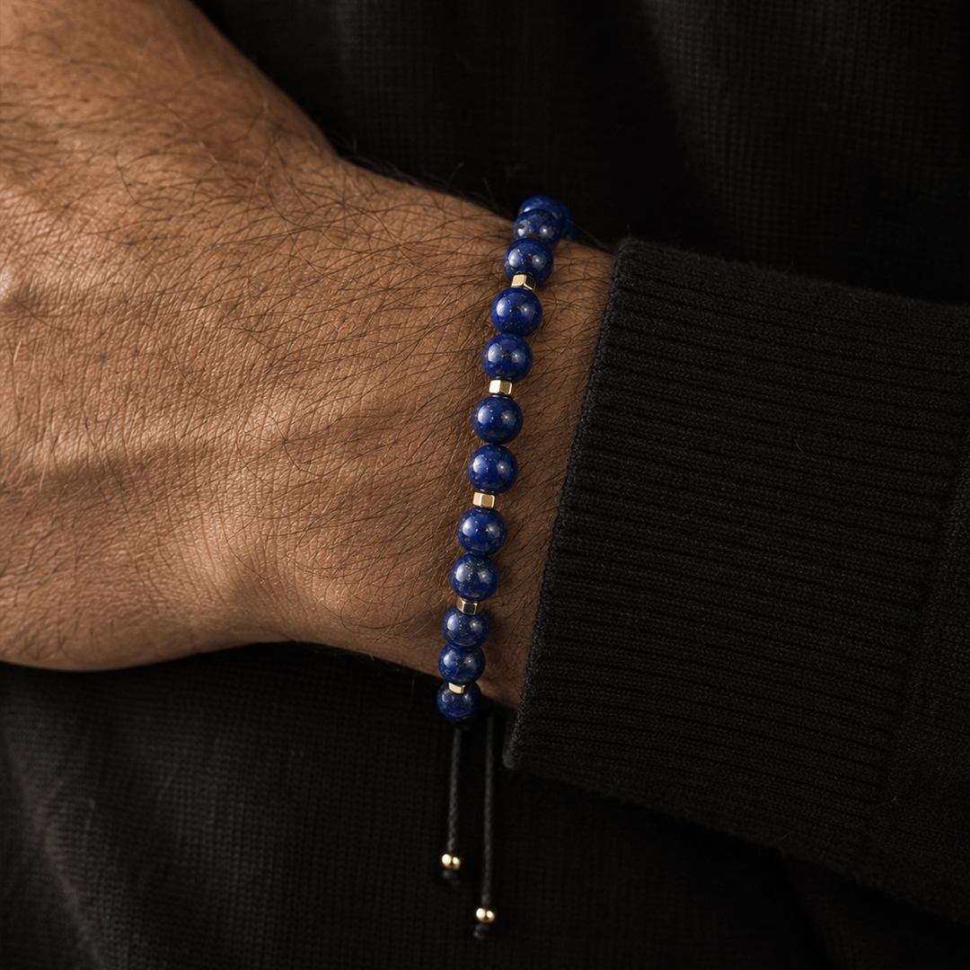 Prostate Cancer Round Bead Magnetic Bracelet
