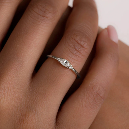 Choosing Peace Minimal Oval Cut Ring