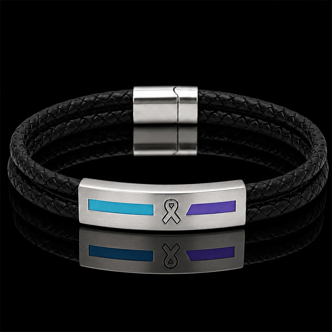 Stay Tomorrow Needs You Black Leather Bracelet
