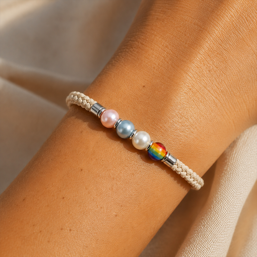Personalized 2-7 Beads Rope Bracelet