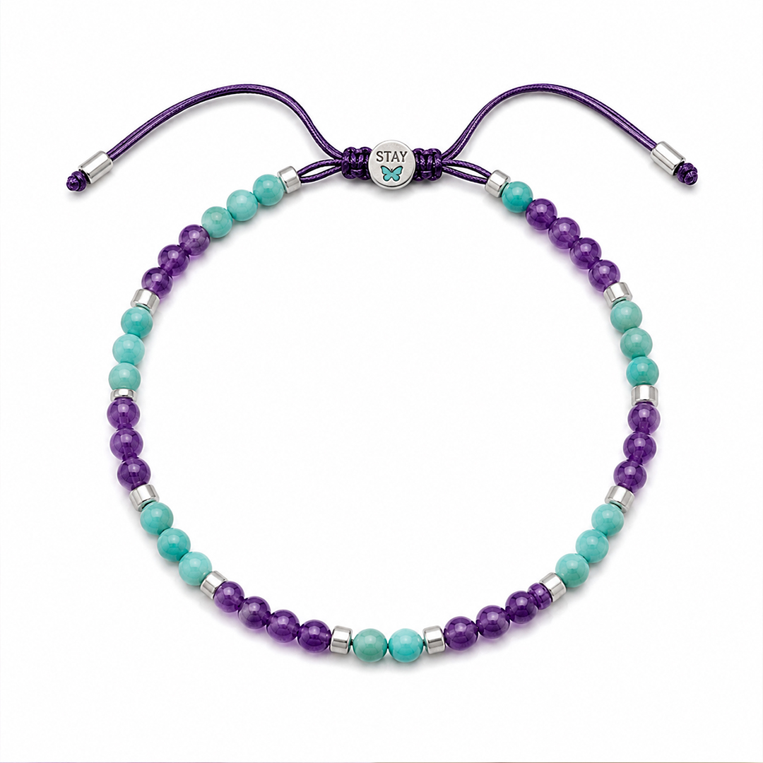 Stay, Tomorrow Needs You Suicide Awareness Beaded Bracelet