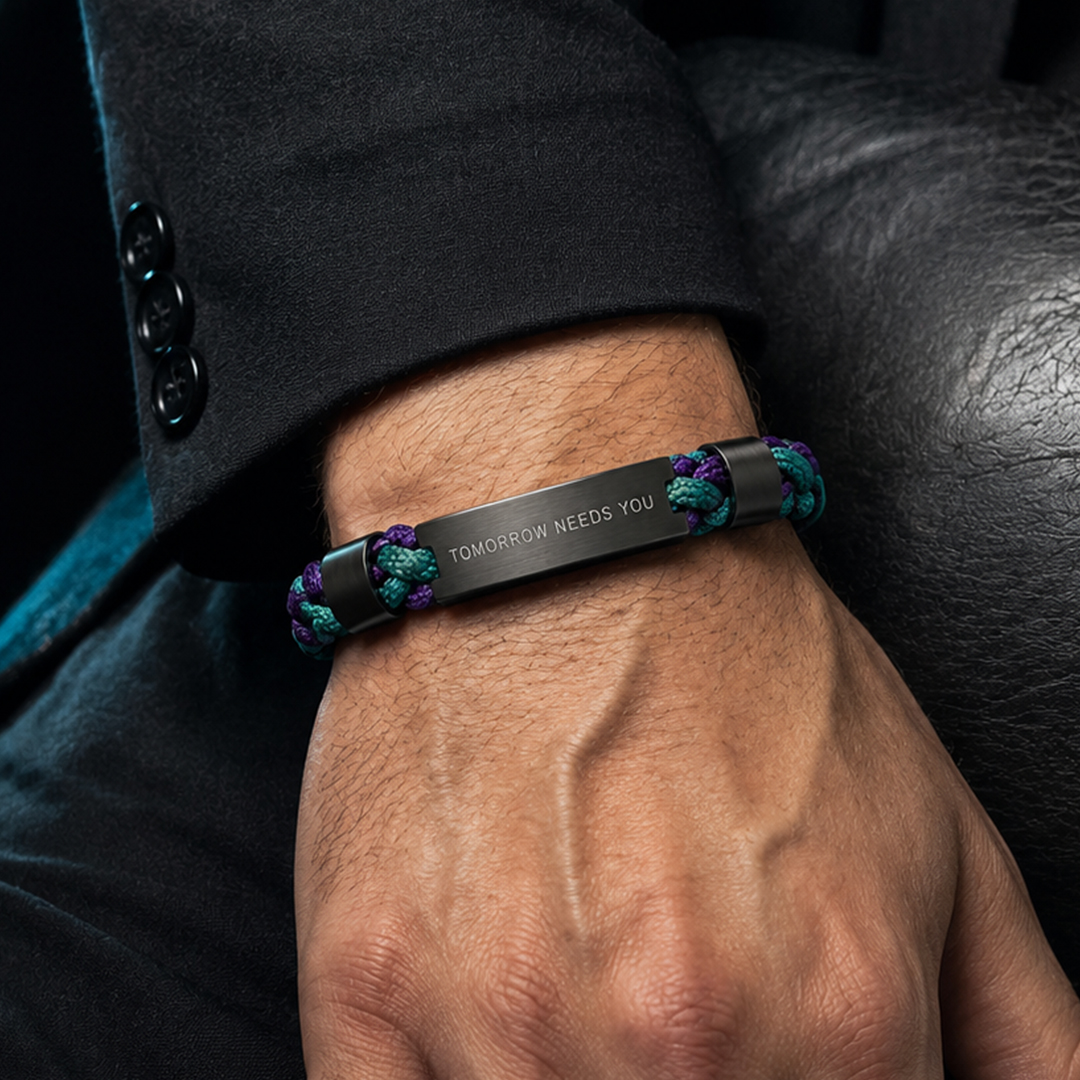 Tomorrow Needs You Suicide Awareness Engraved Bracelet