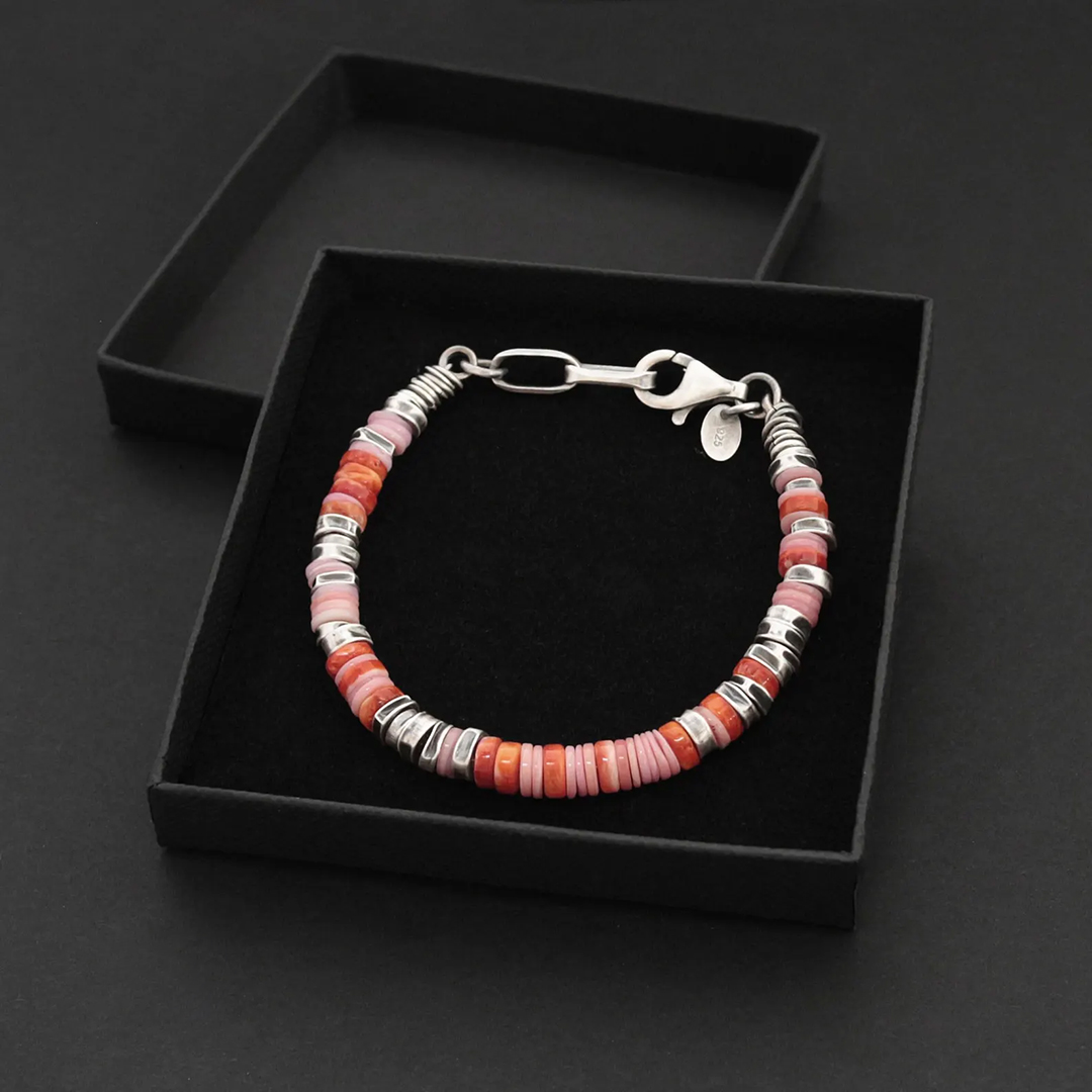 I Am Enough Pink Bead Bracelet