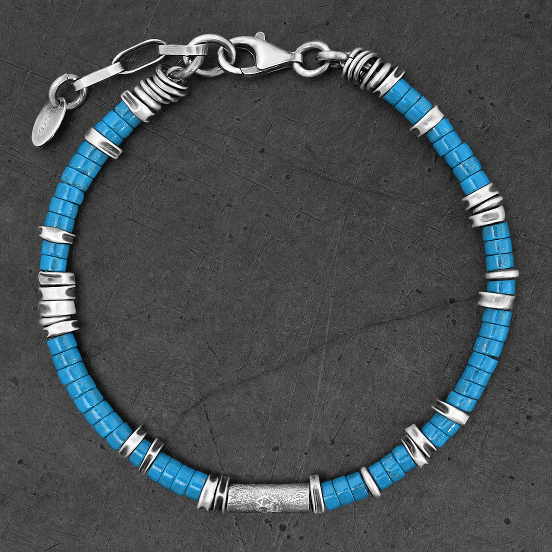 Prostate Cancer Awareness Light Blue Bead Bracelet