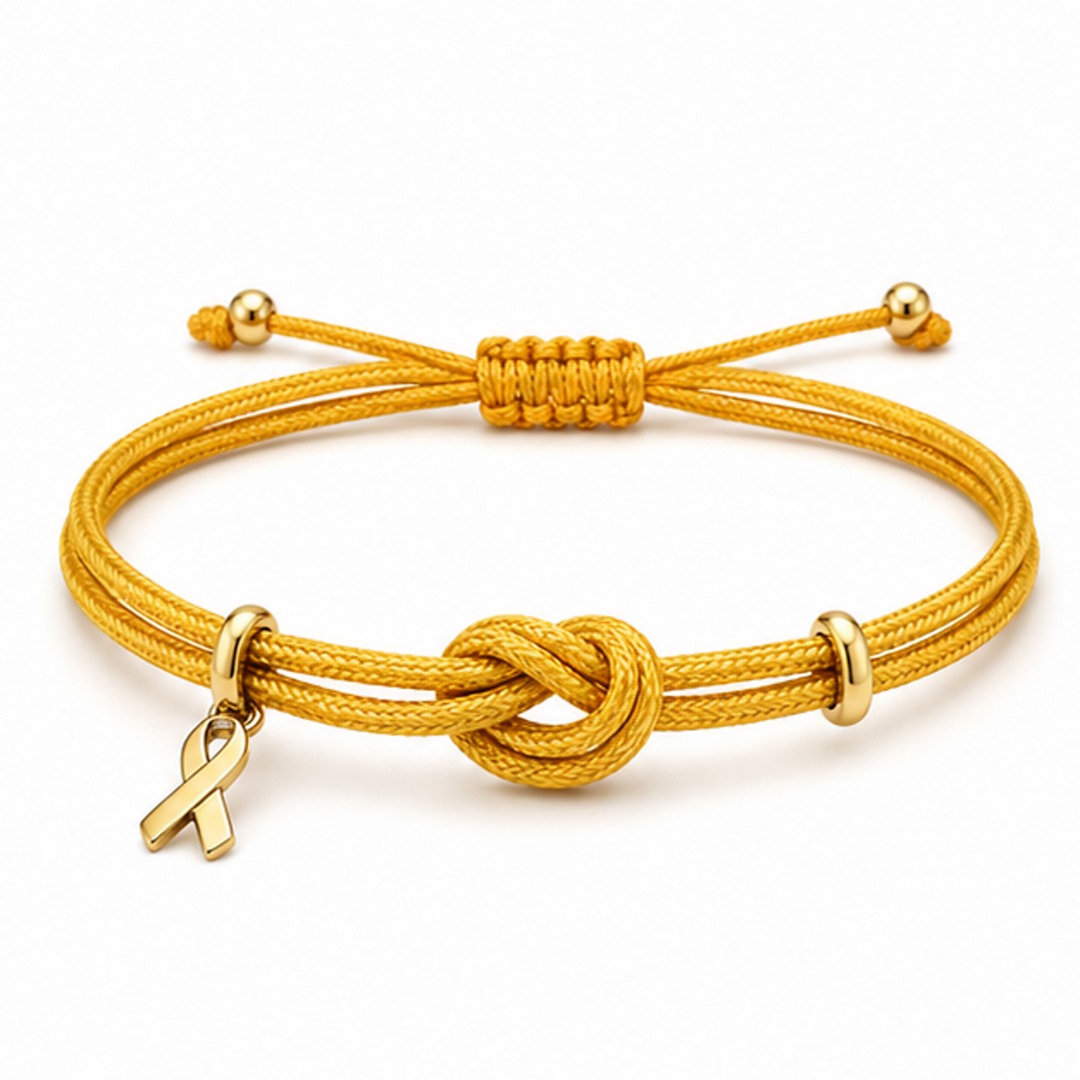 My Child My Hero Childhood Cancer Awareness Yellow Ribbon Bracelet