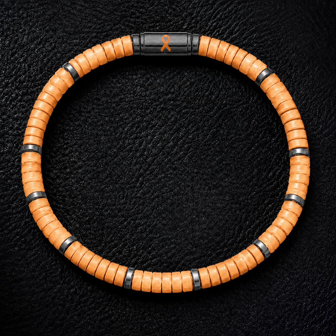 Fuck MS Orange Beaded Strength Bracelet