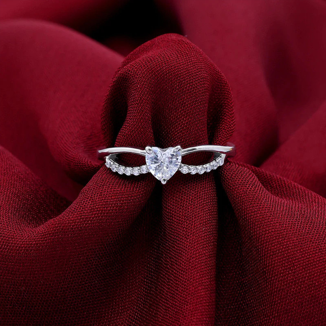 Choosing My Peace Heart Zircon Ring