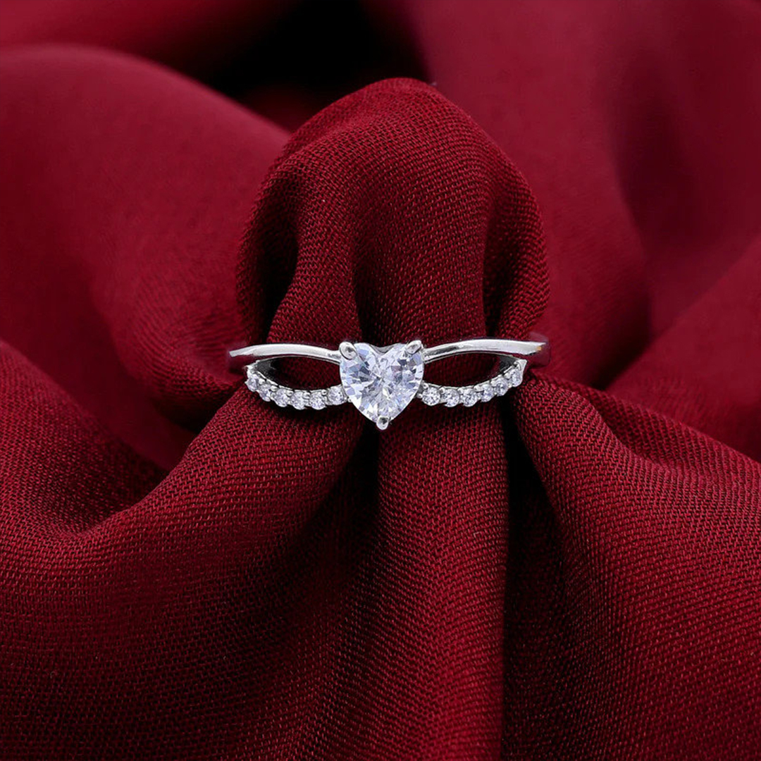 Choosing My Peace Heart Zircon Ring