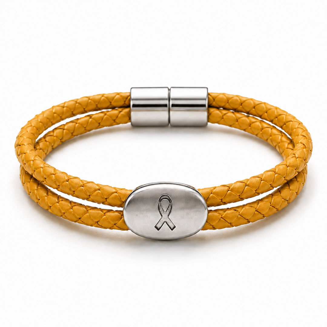 Wrapped in Our Love Childhood Cancer Awareness Yellow Ribbon Bracelet