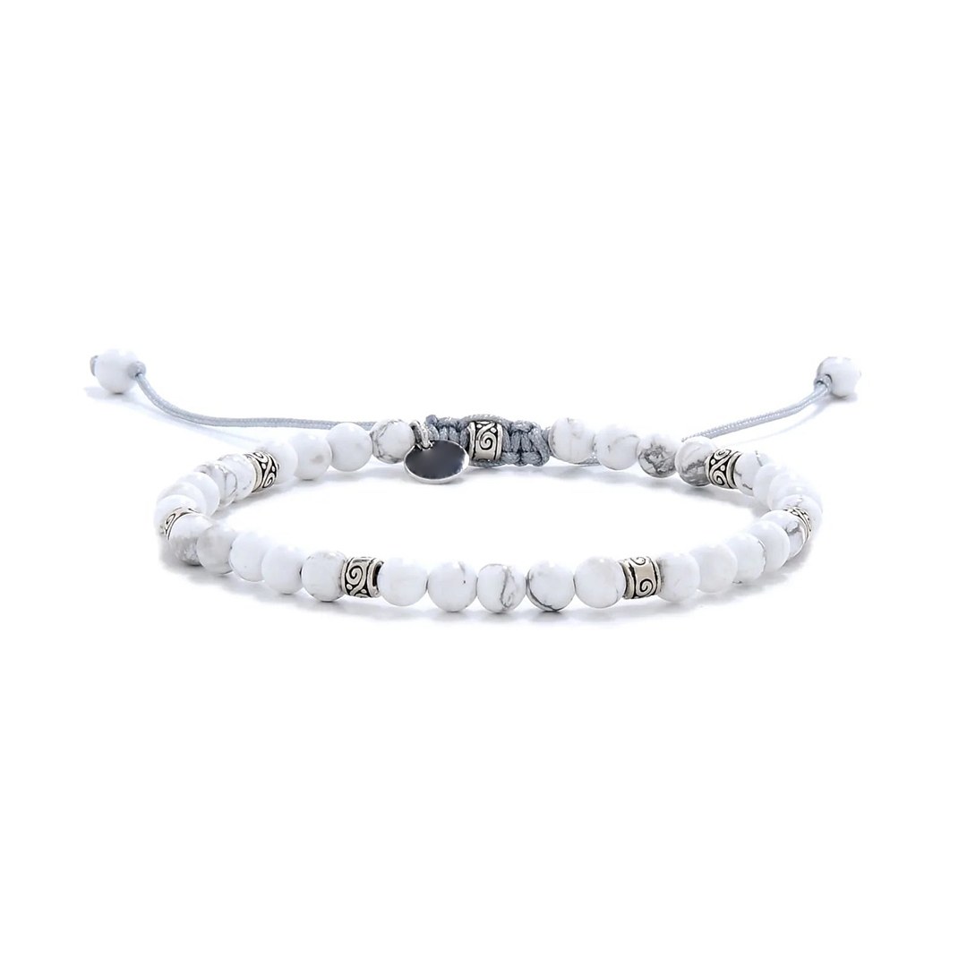 Fuck Lung Cancer Nobody Fights Alone White Howlite Bracelet