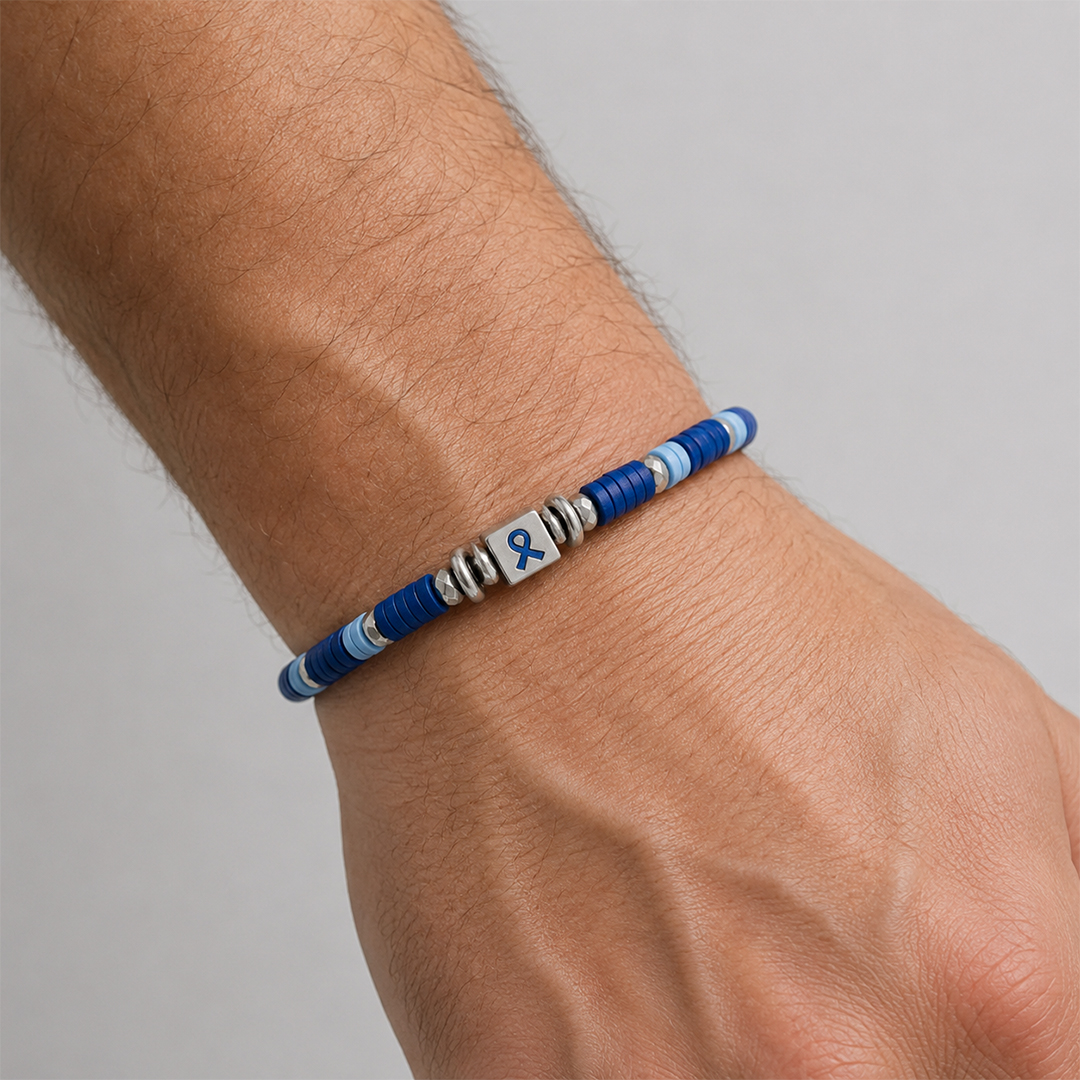 Nobody Fights Alone Light Blue Prostate Cancer Awareness Bracelet