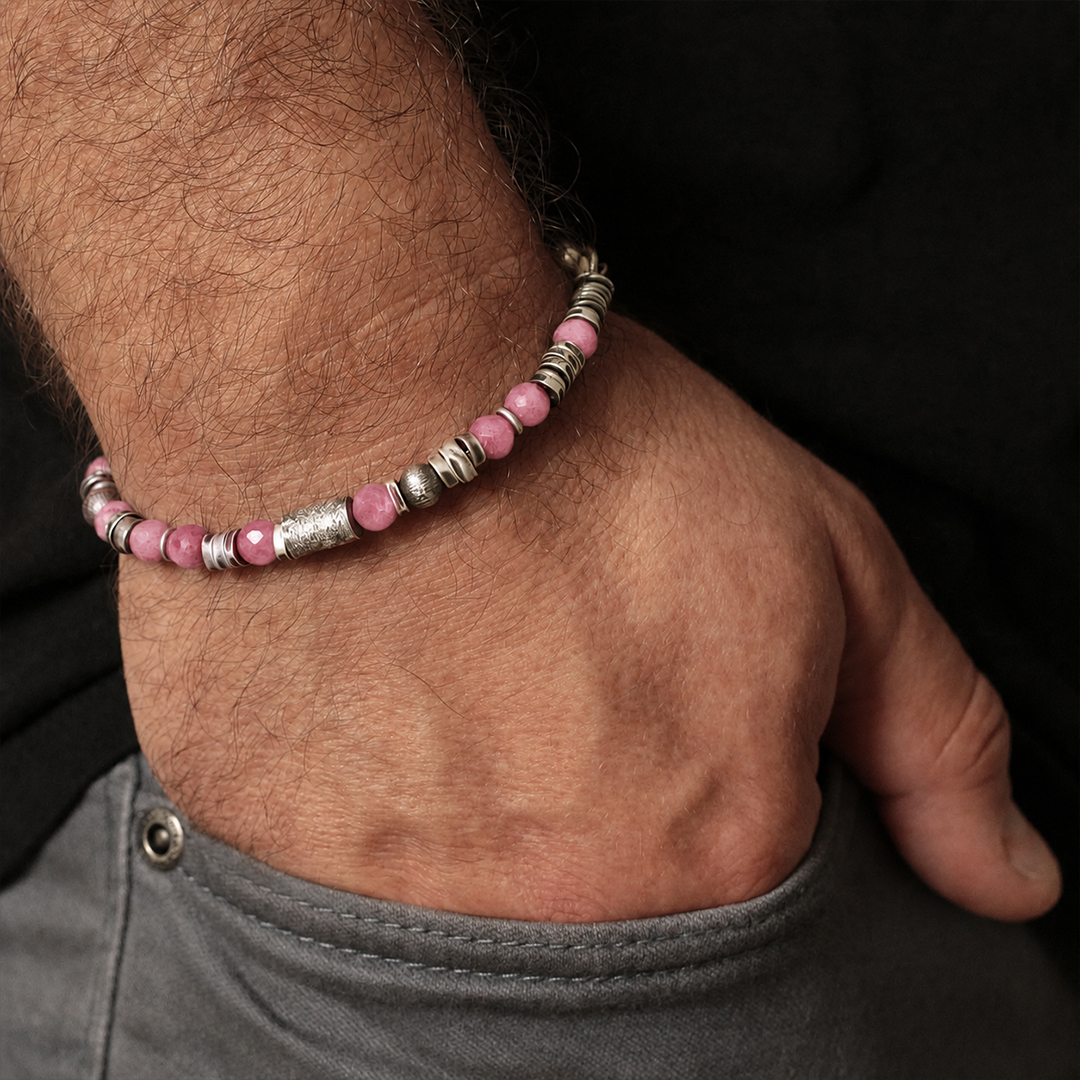 Breast Cancer Pink Bead Enough Bracelet