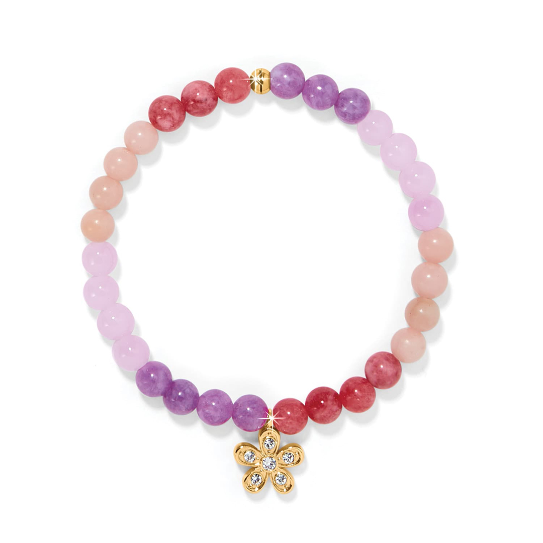 I Am Enough Breast Cancer Awareness Flower Stretch Bracelet