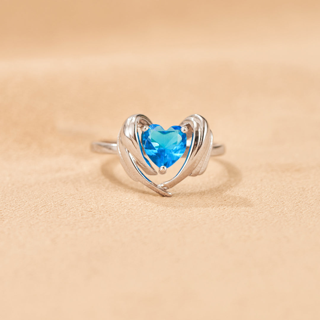Hug From Heaven Heart Wings Ring