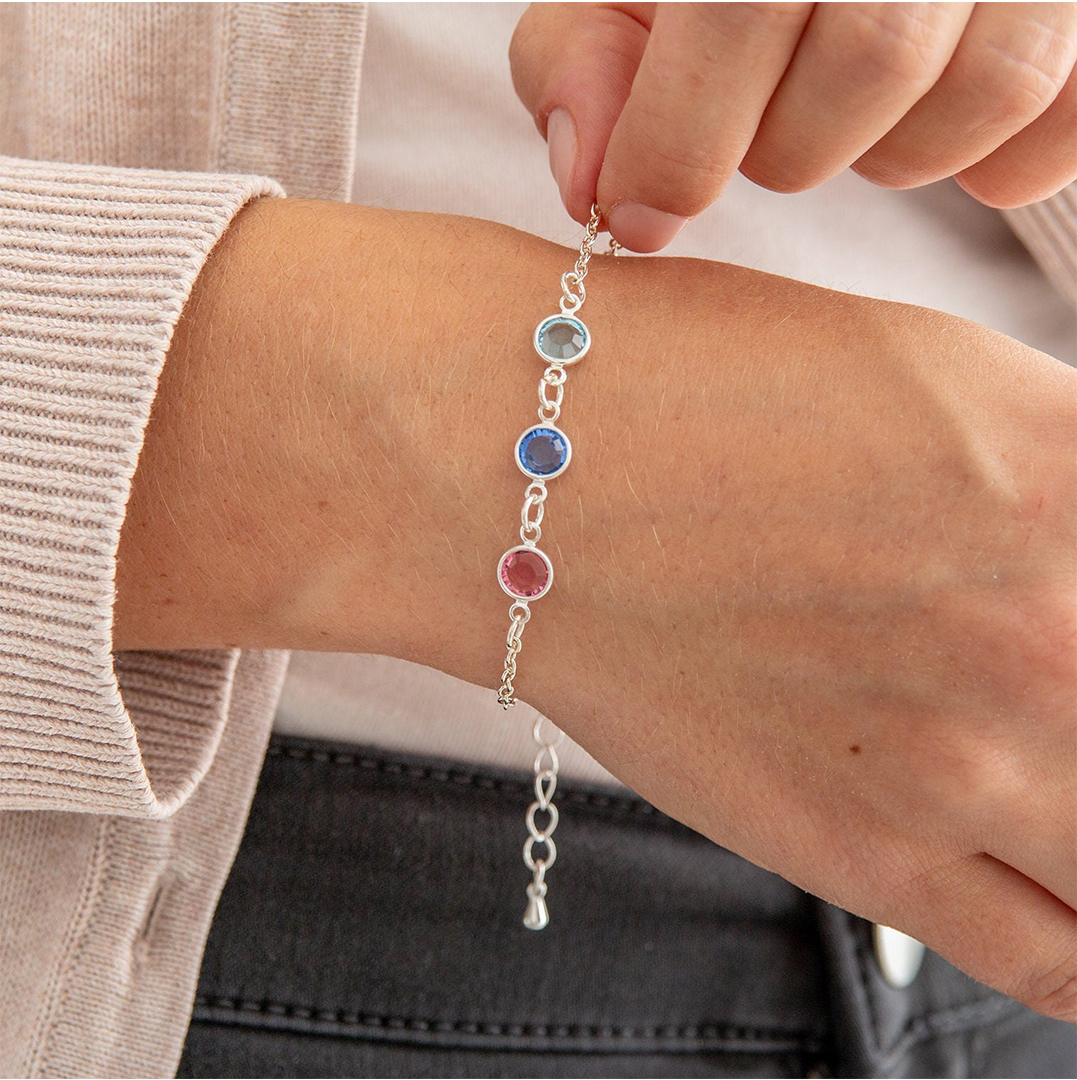 Family Birthstone Mother Grandma Bracelet