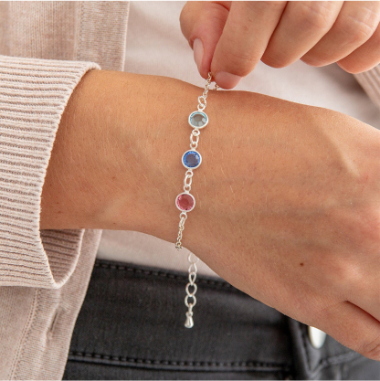 Family Birthstone Mother Grandma Bracelet