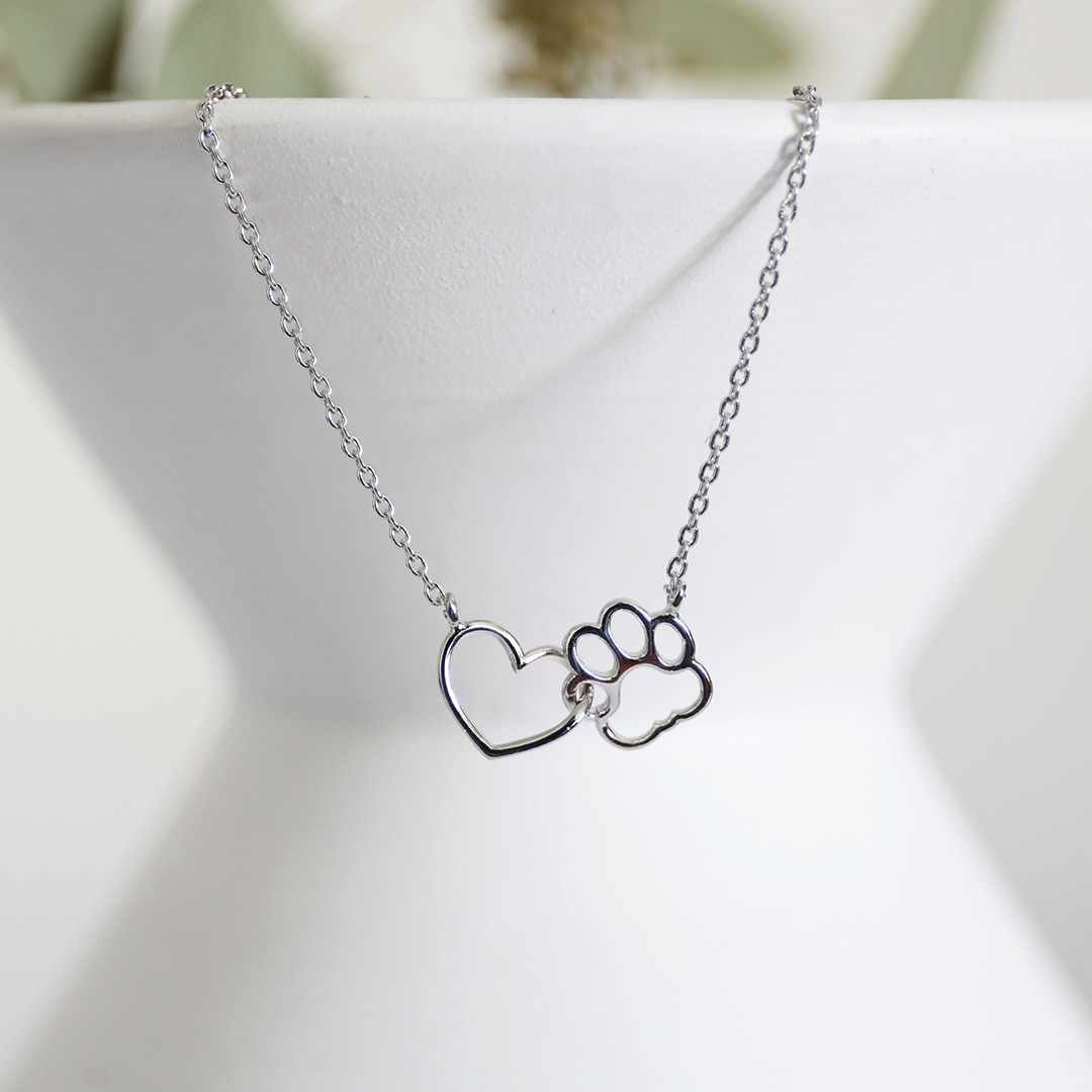 Dog In Heaven Paw Necklace