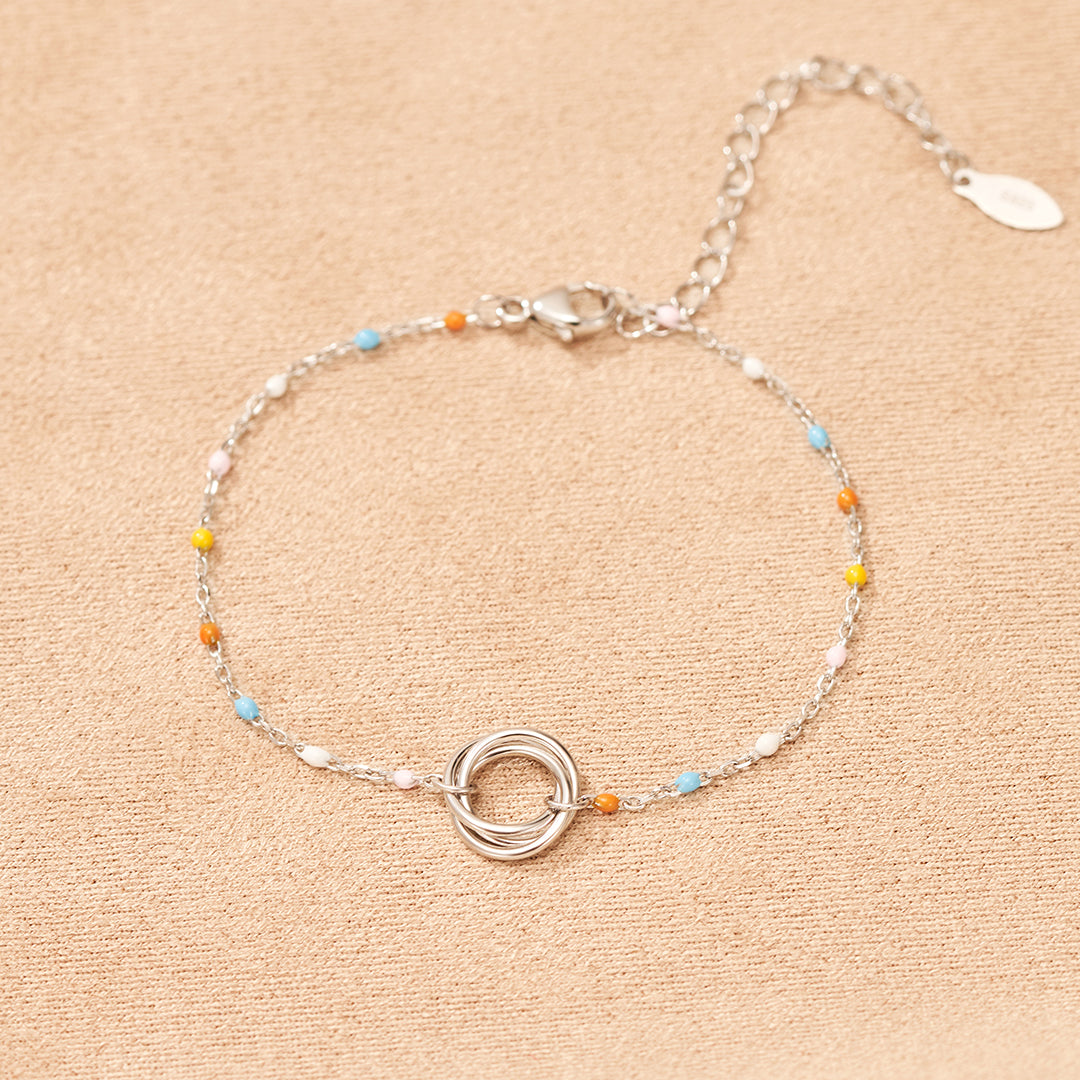 Matching Friendship Three Circles Link Bracelets