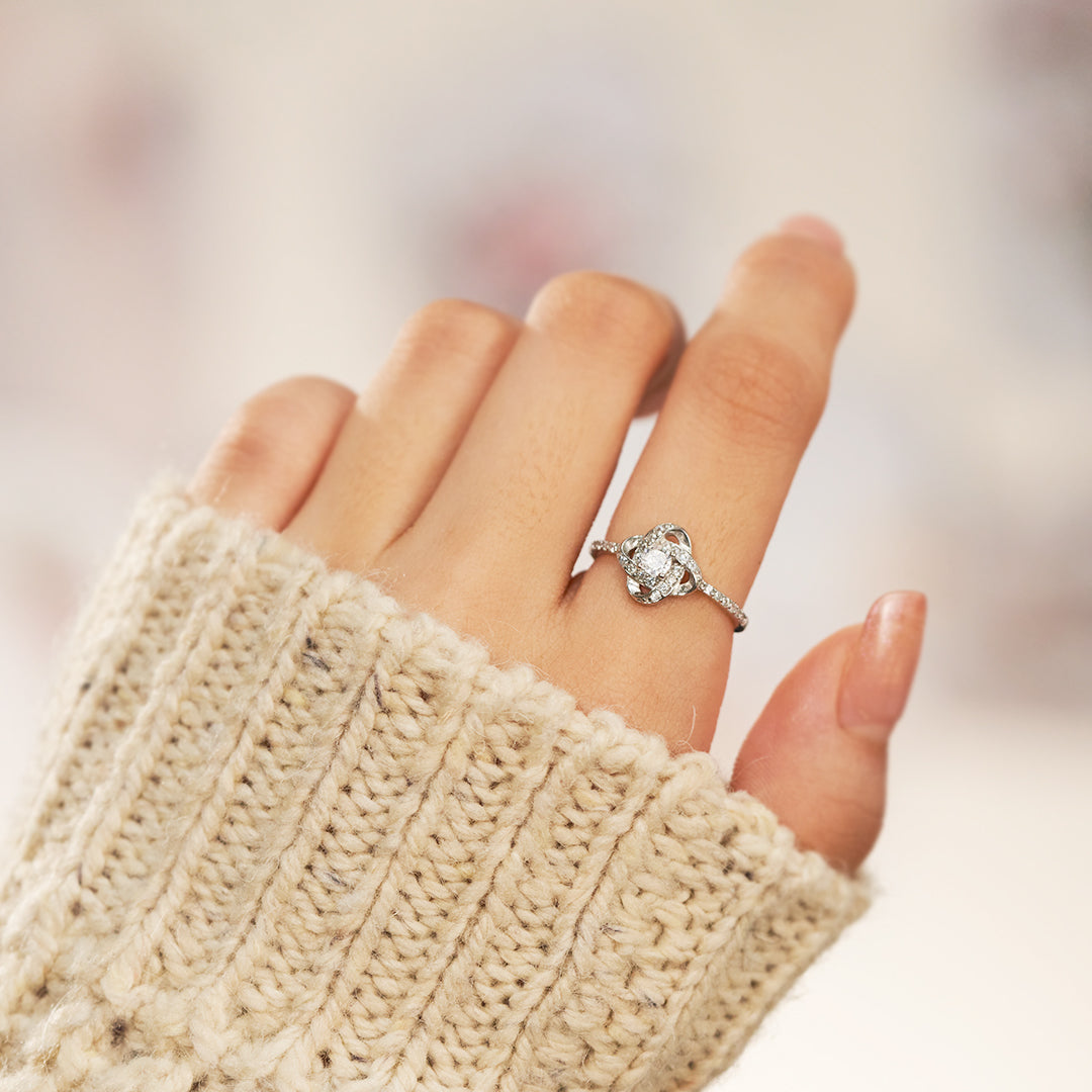 Matching Mother & Daughter Silver Knot Rings