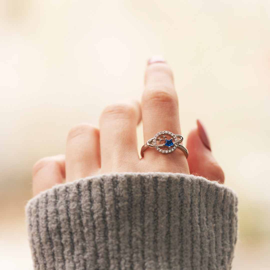 Autism Awareness Star Planet & Stars Ring