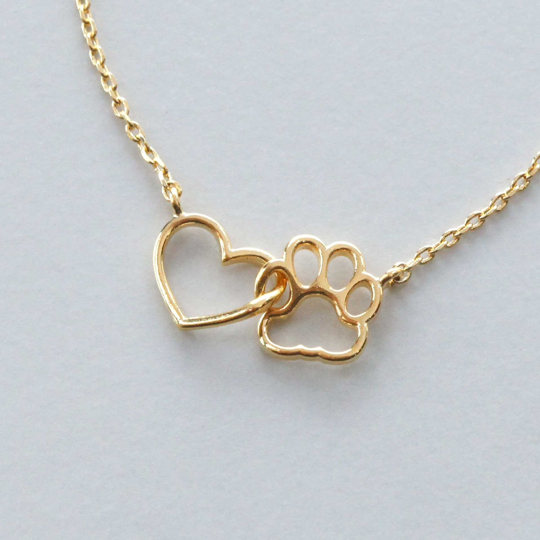 Dog In Heaven Paw Necklace