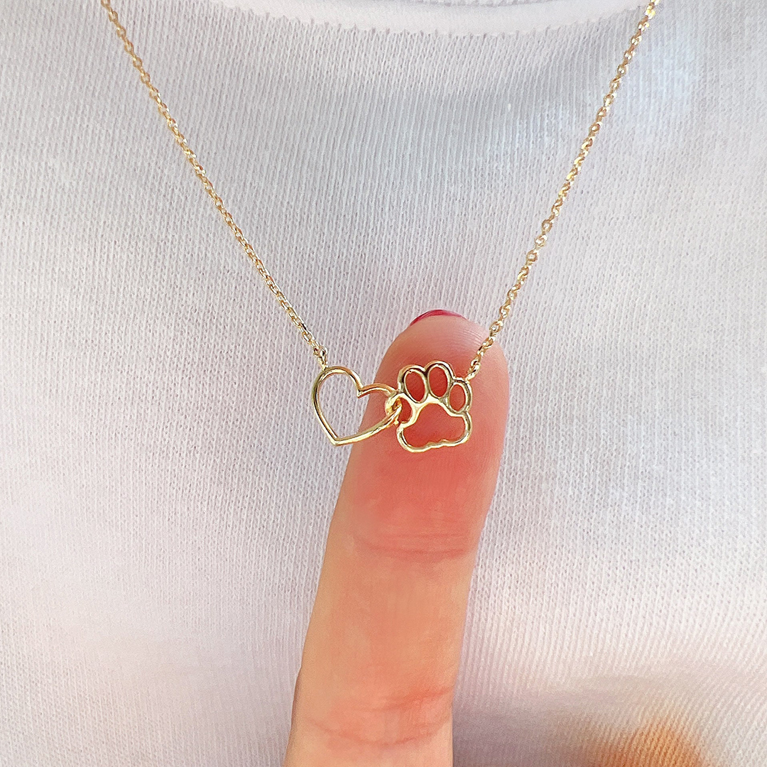 Dog In Heaven Paw Necklace