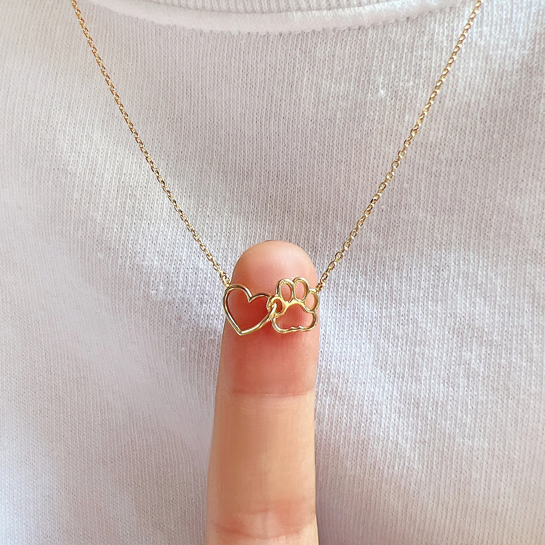 Dog In Heaven Paw Necklace