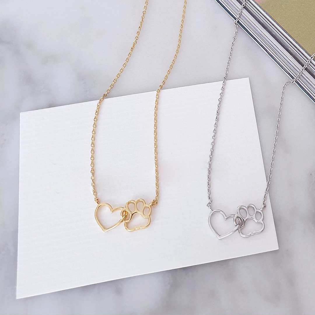 Dog In Heaven Paw Necklace