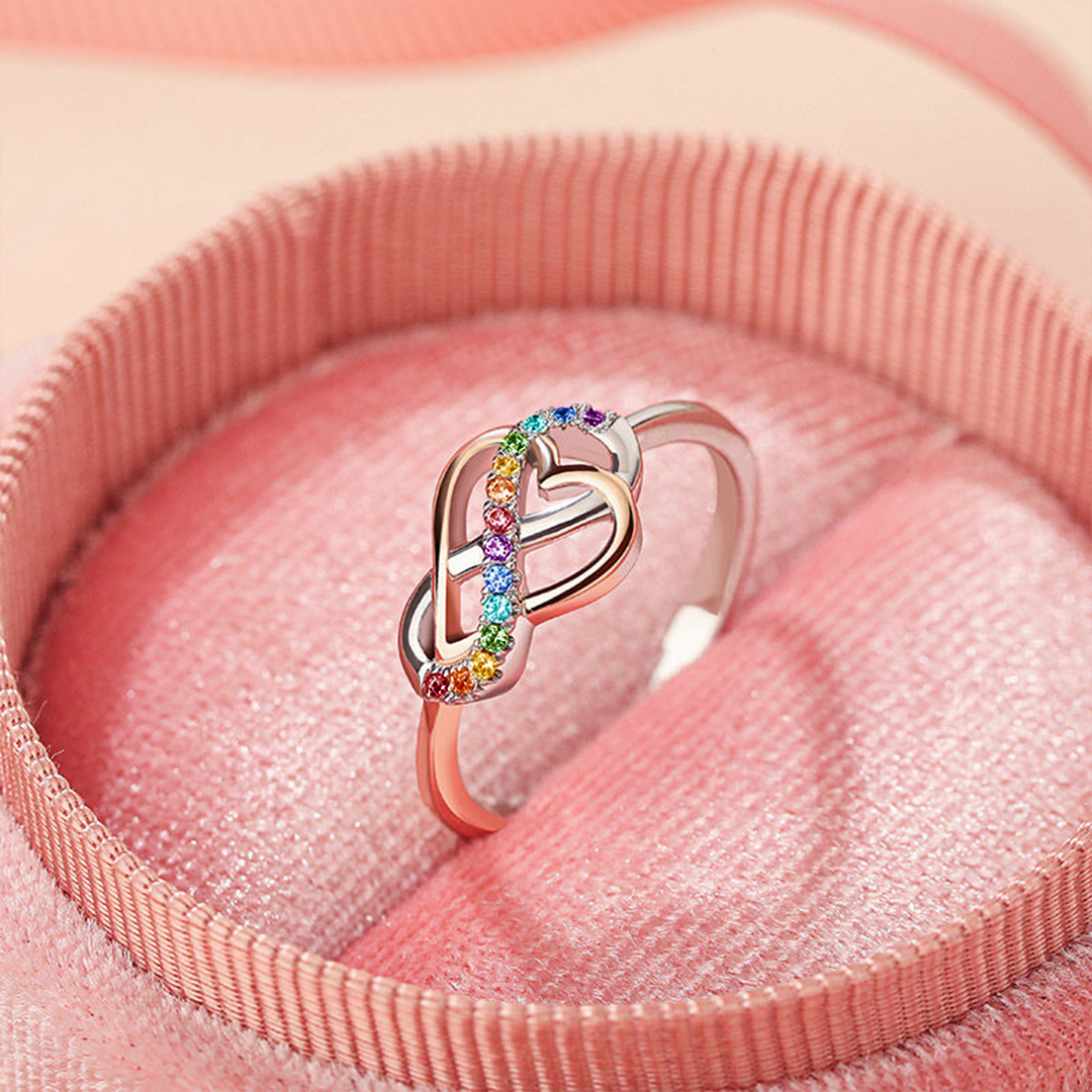 Star Mom Infinity Love Heart Ring