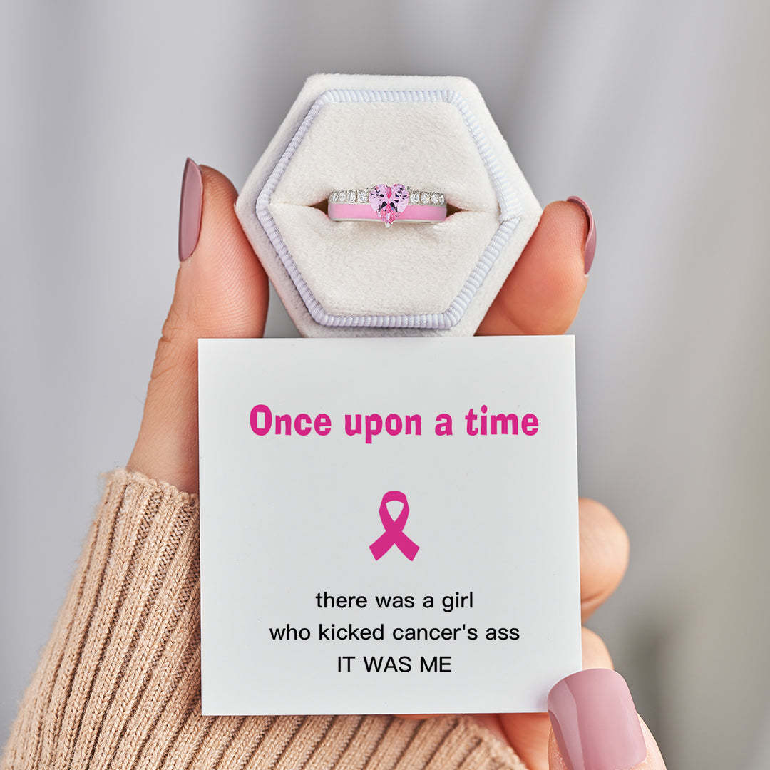 I Kicked Cancer's Ass Heart Ring