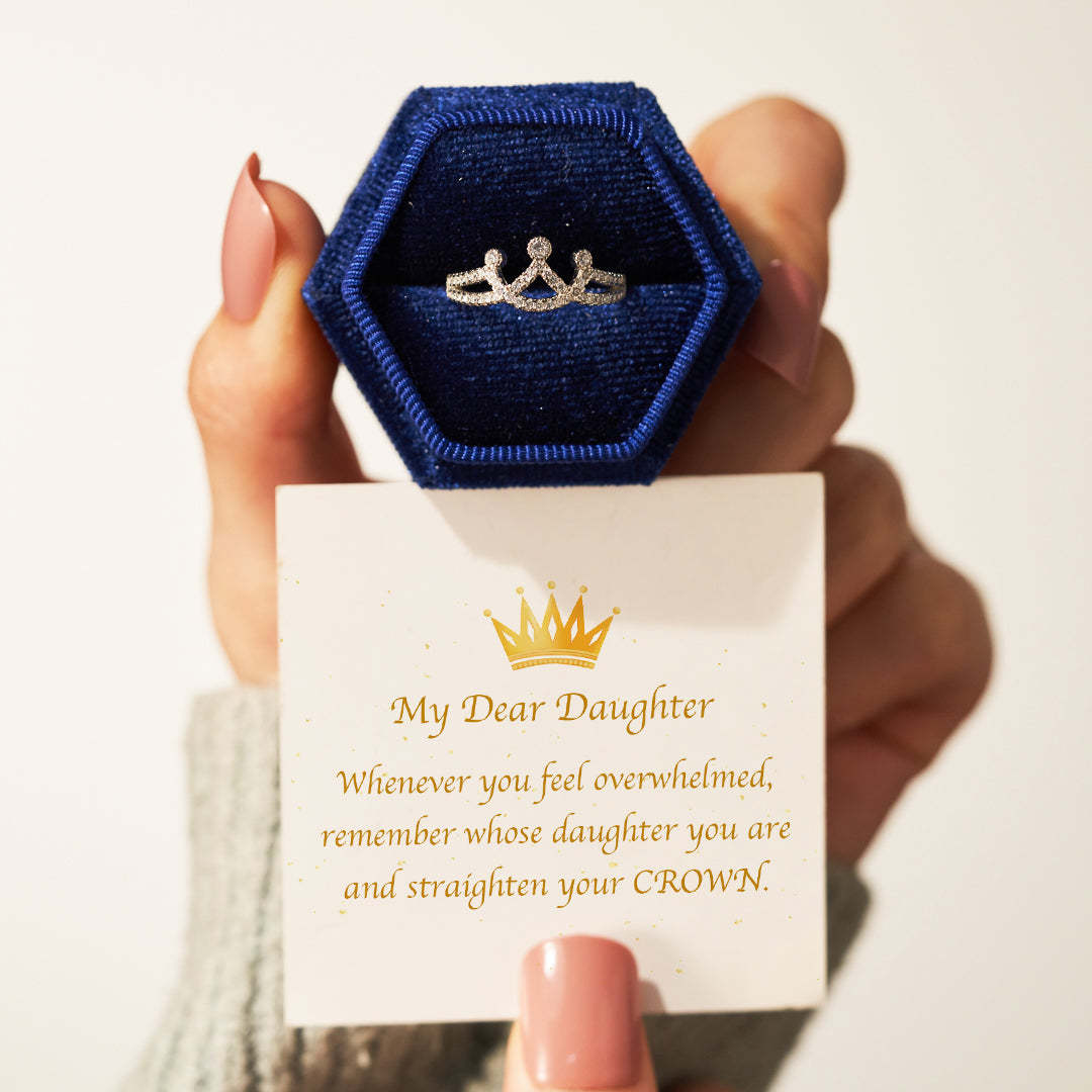My Dear Daughter-Silver Crown Ring