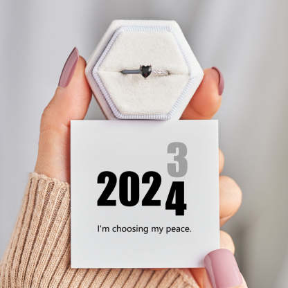 A Promise To Myself Peace Enamel Ring