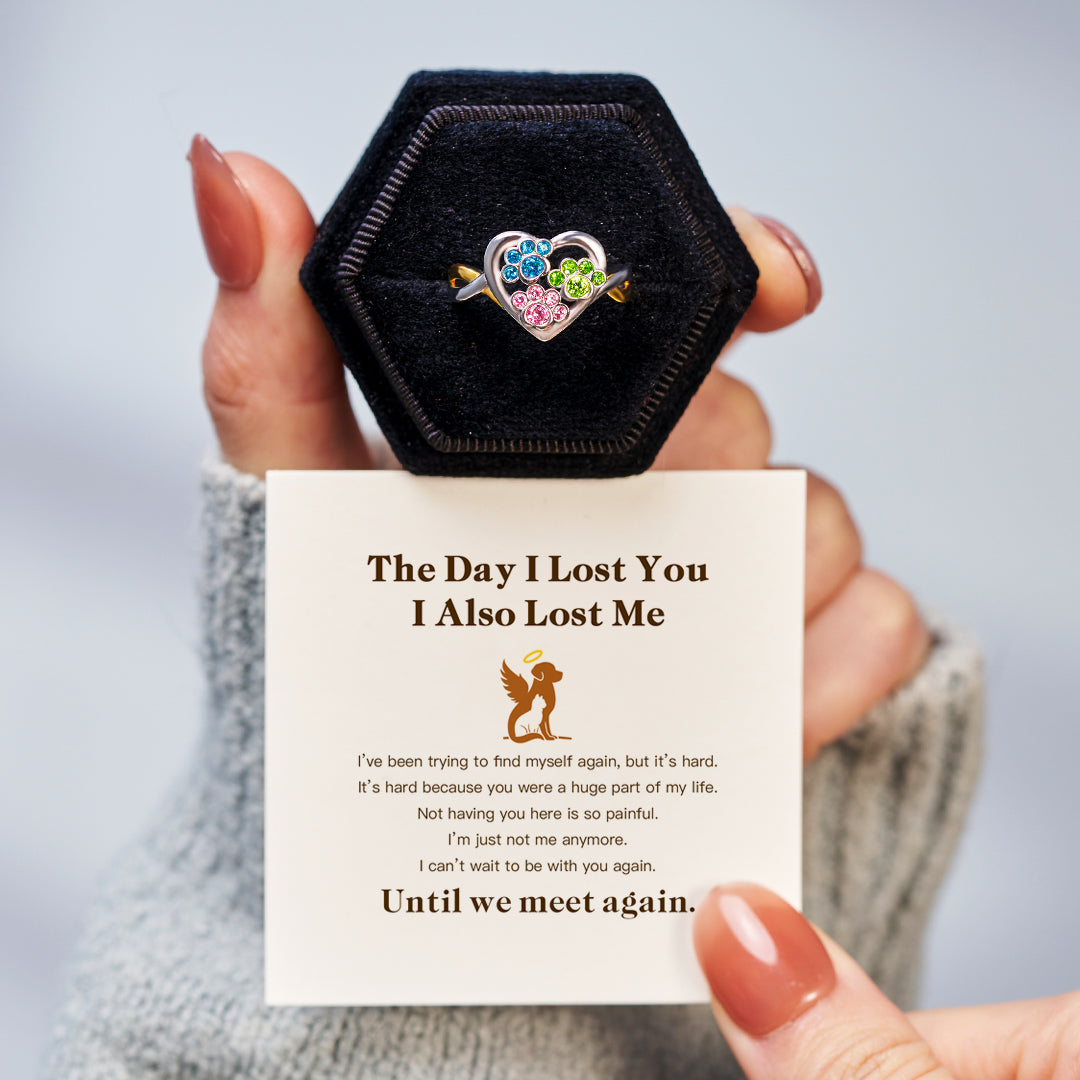 Personalized 1-3 Birthstones We Will Meet Again Ring