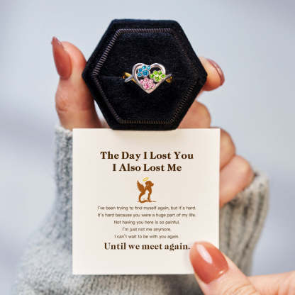 Personalized 1-3 Birthstones We Will Meet Again Ring
