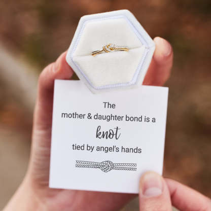Mother & Daughter Bond Handcrafted Two Strand Knot Ring