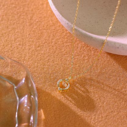 Self Love and Inner Peace Tiny Moon and Star Necklace