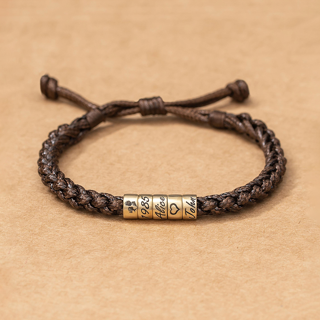 Gift To Father Personalized 1-9 Name Bracelet