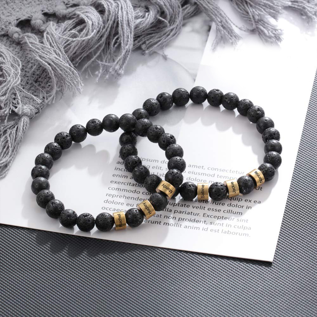 Personalized 1-6 Names Beaded Bracelet