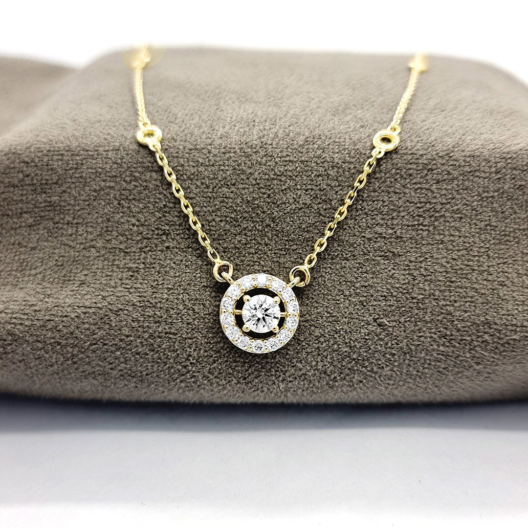 2025 Begin Again Diamond Halo Necklace