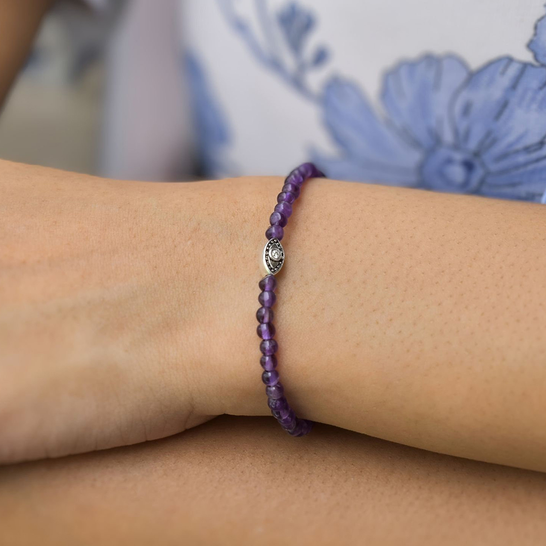 Lupus Awareness Evil Eye Charm Bracelet