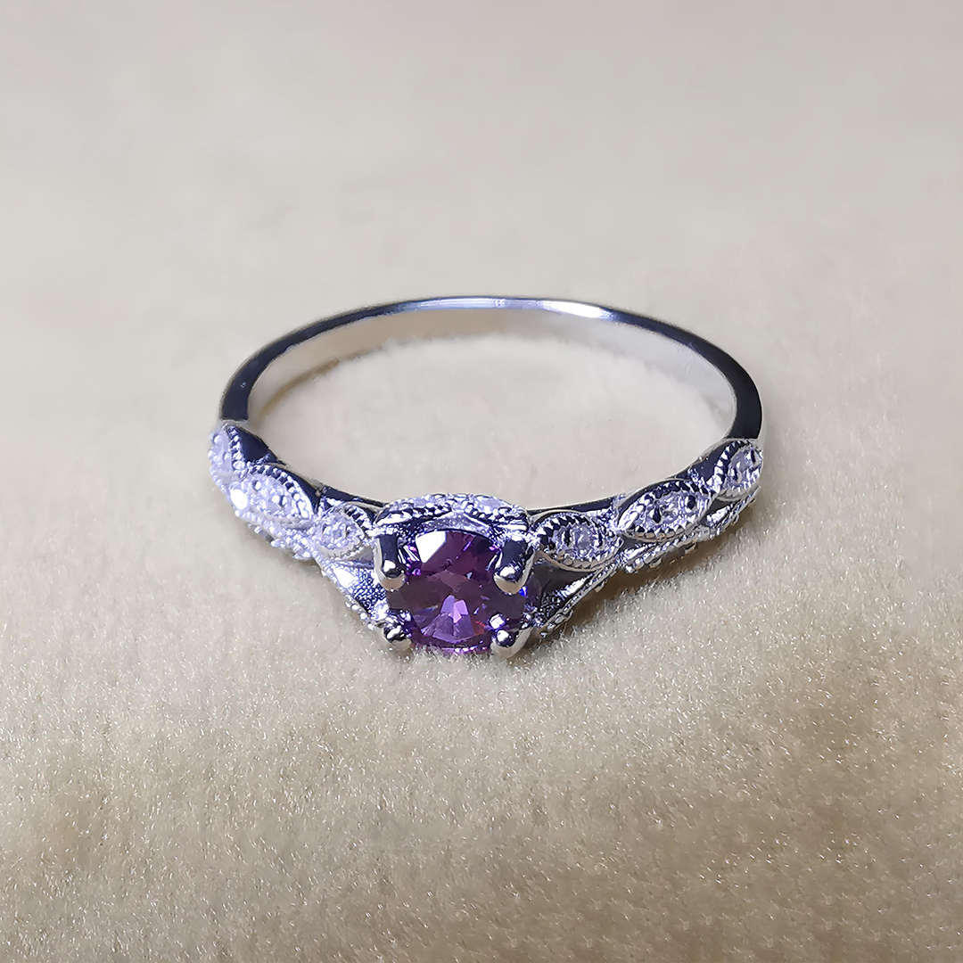 Choosing Peace Flaunting Amethyst Ring