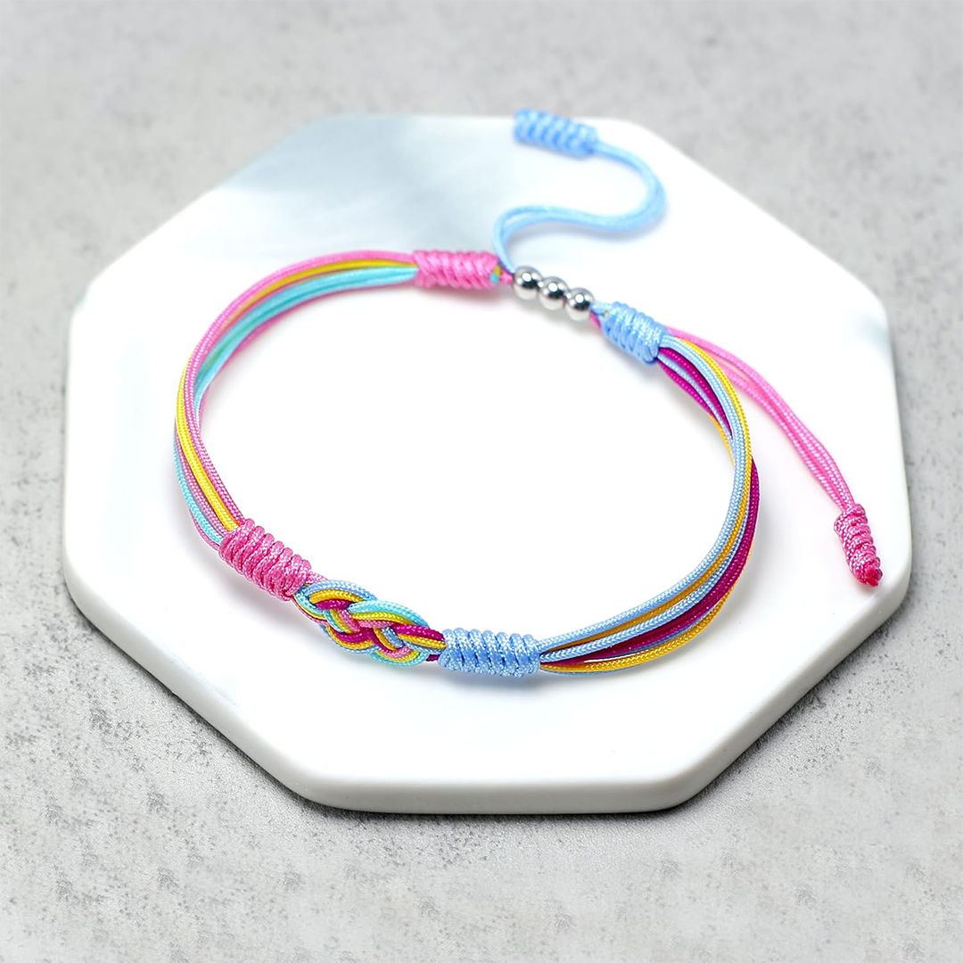 Mama To An Angel Baby And A Rainbow Baby Rope Bracelet