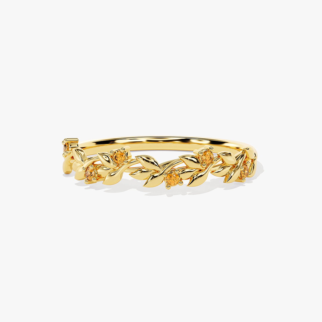 Childhood Cancer Gift Gold Leaf Ring