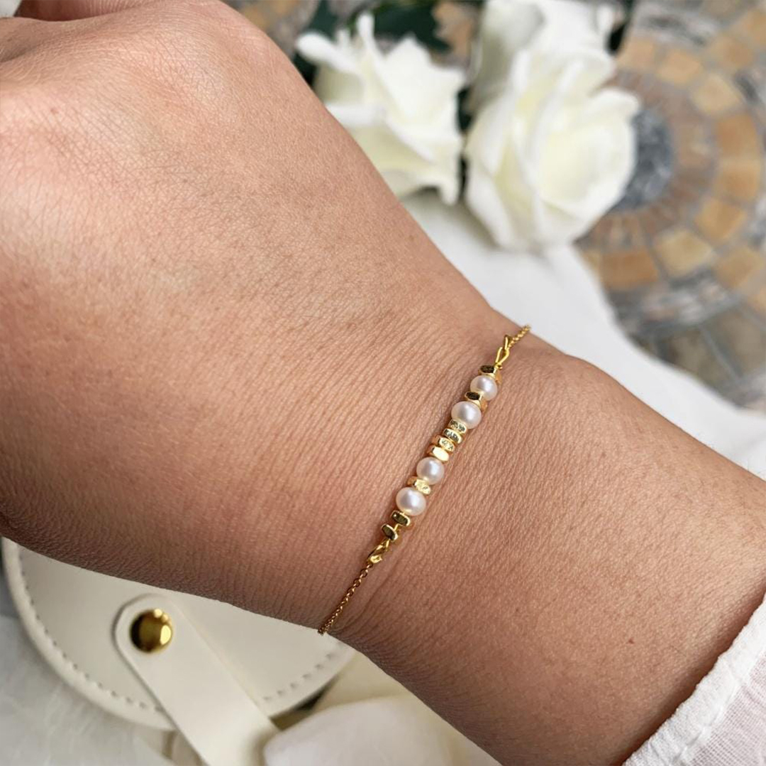 Breast Cancer Awareness Gold Heart Shaped Diamond Bracelet