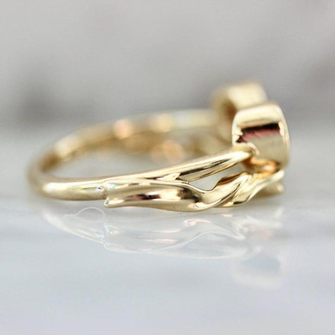Breast Cancer Gifts Dainty Bow Statement Ring